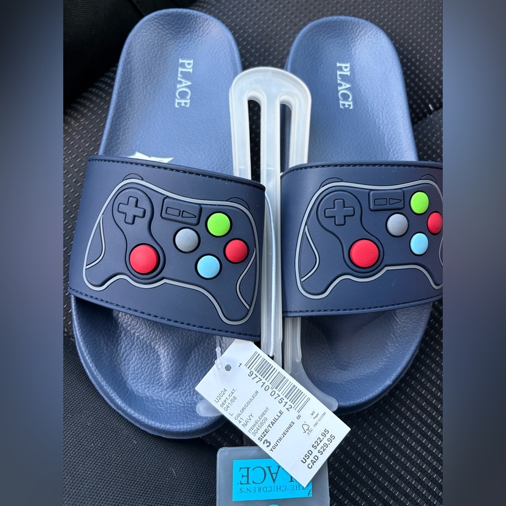 The Children's Place Navy Game Controller Slides
